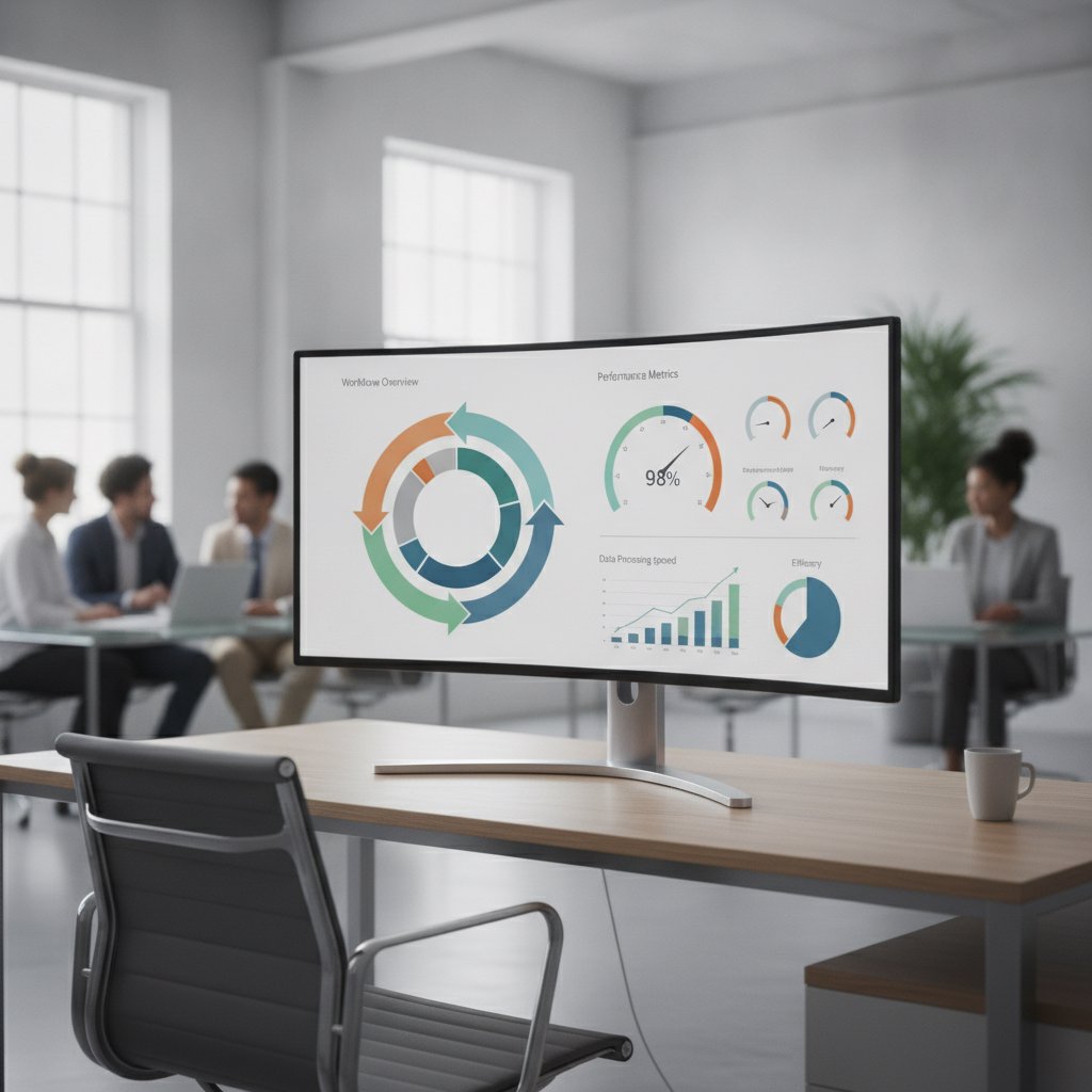 GTG Soft product dashboard showing performance metrics and workflow overview