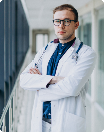 Doctor with patient