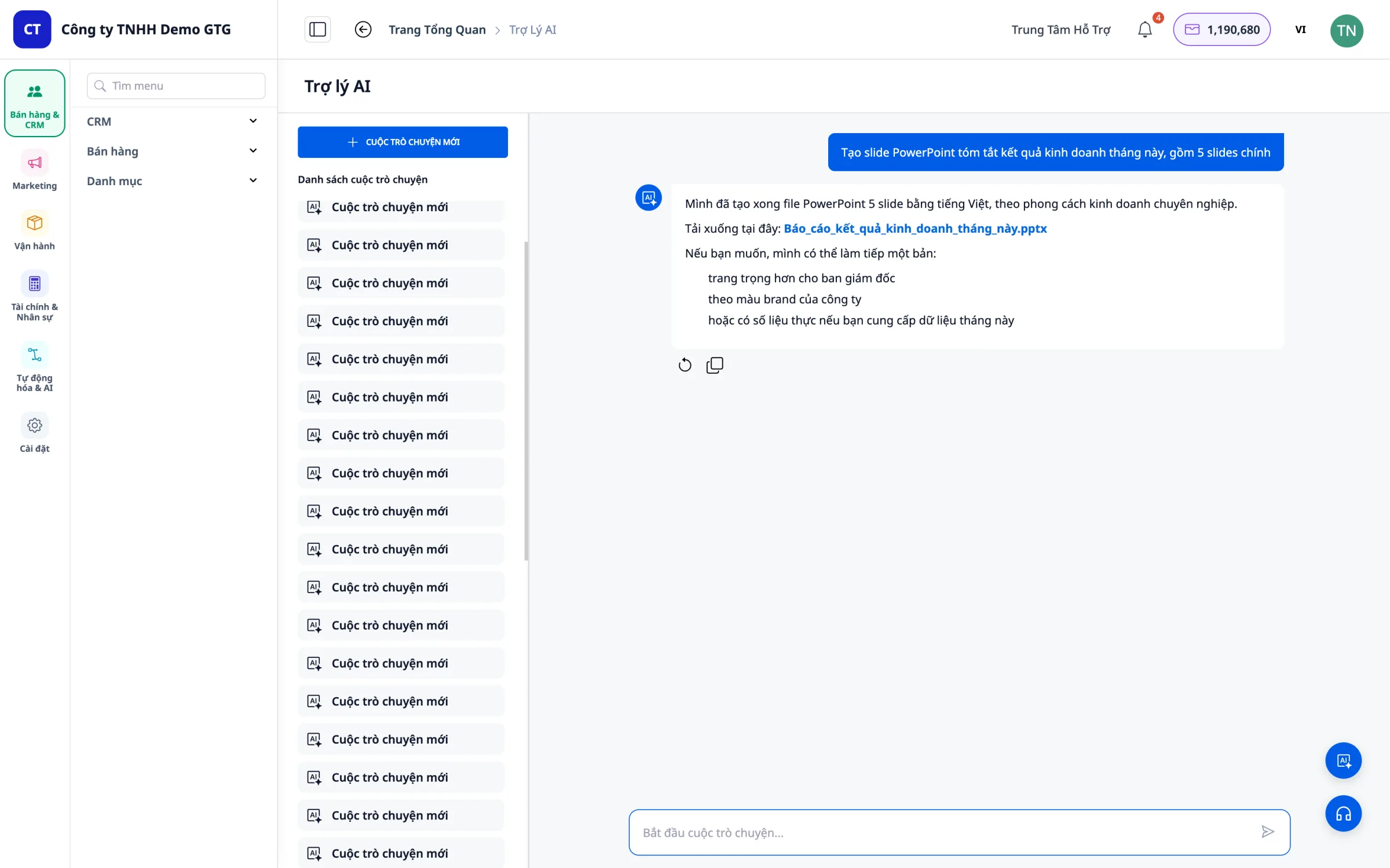 AI tạo file powerpoint