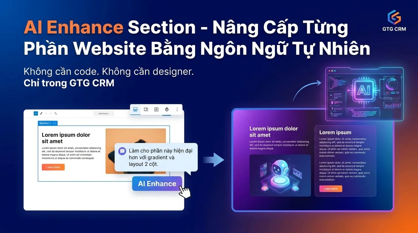 AI Enhance Section: 자연어로 웹사이트 섹션별 업그레이드