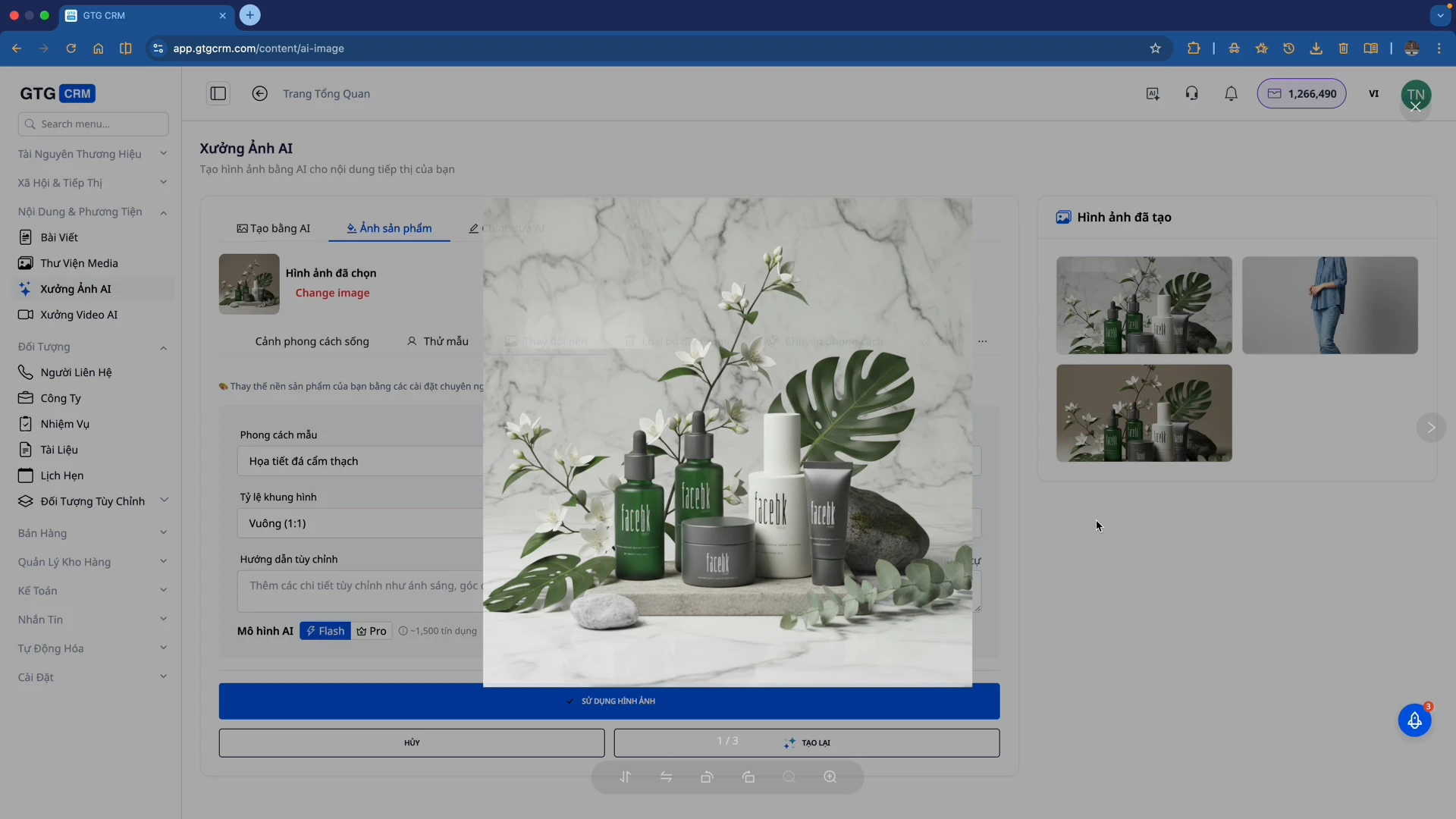 AI Image Studio - Thay đổi nền sản phẩm