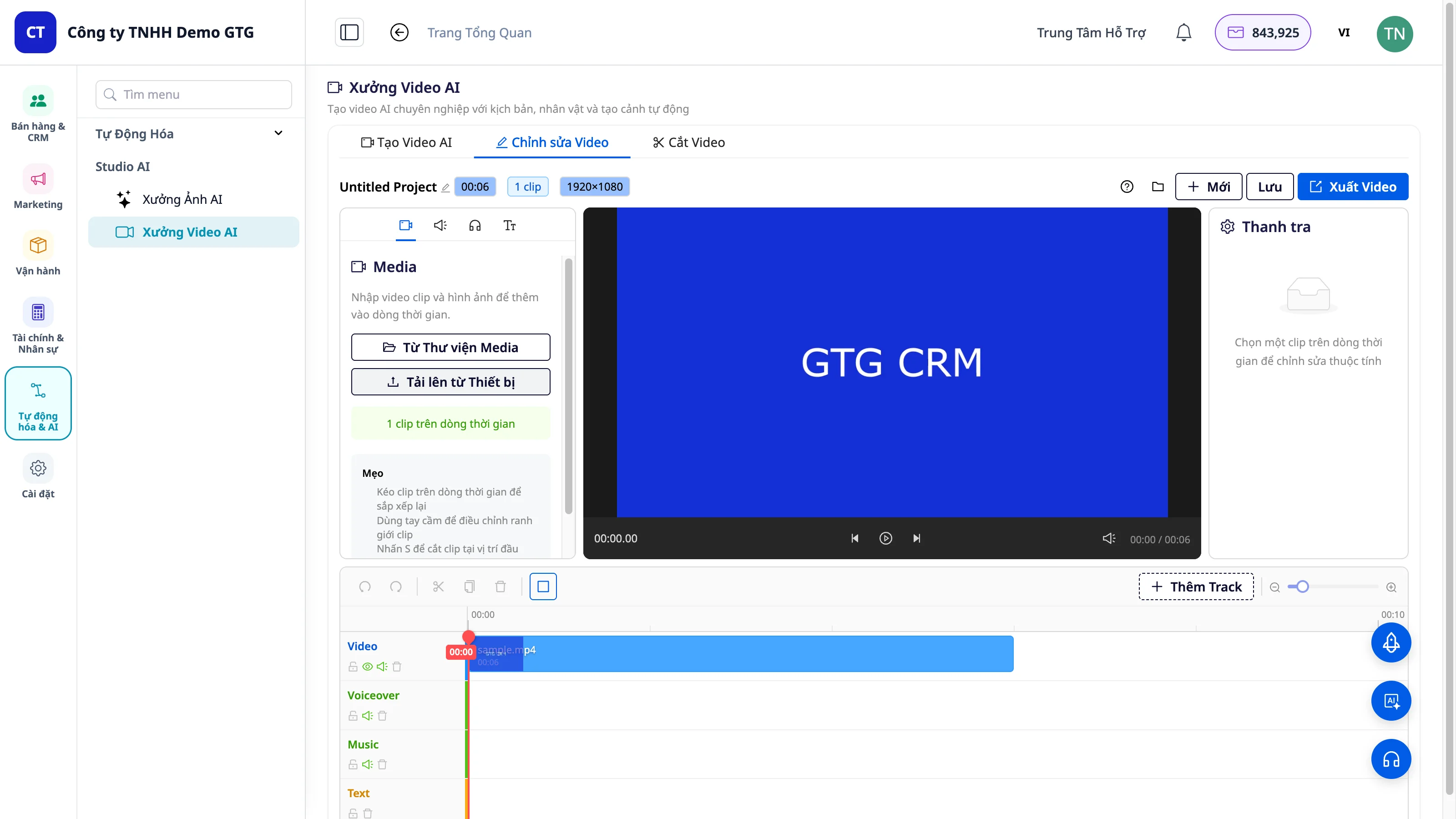 Timeline editor