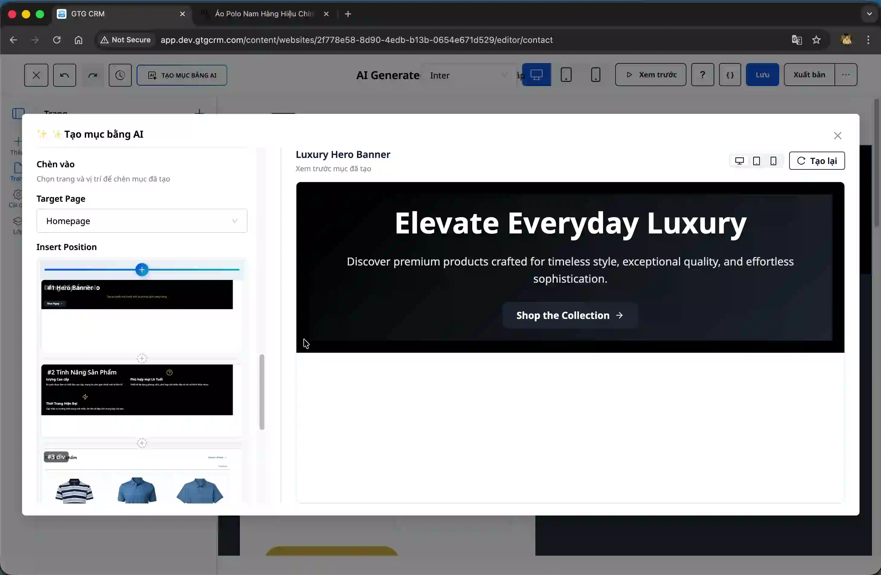 The new section was created by AI.