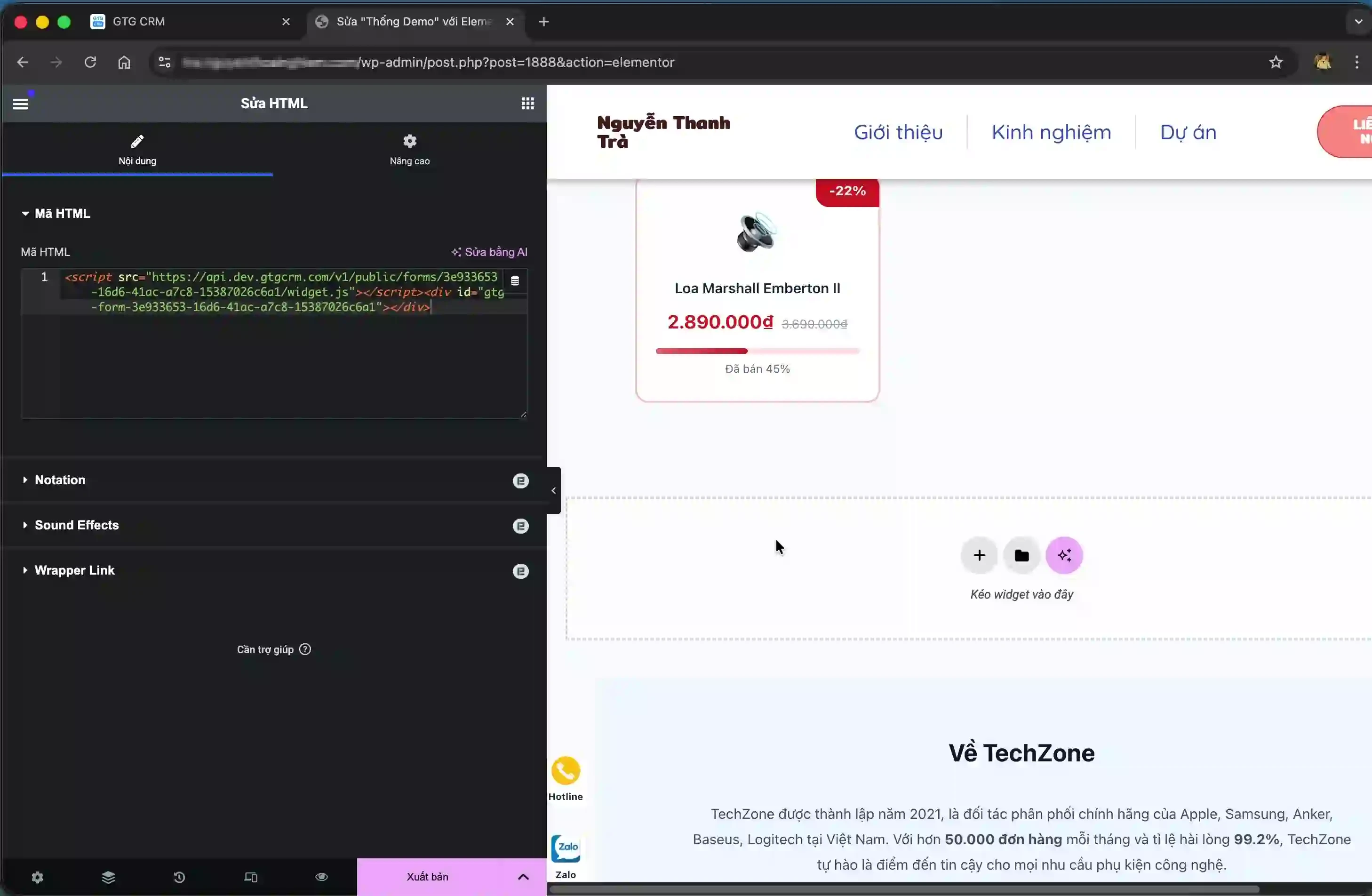Menambahkan blok HTML di WordPress