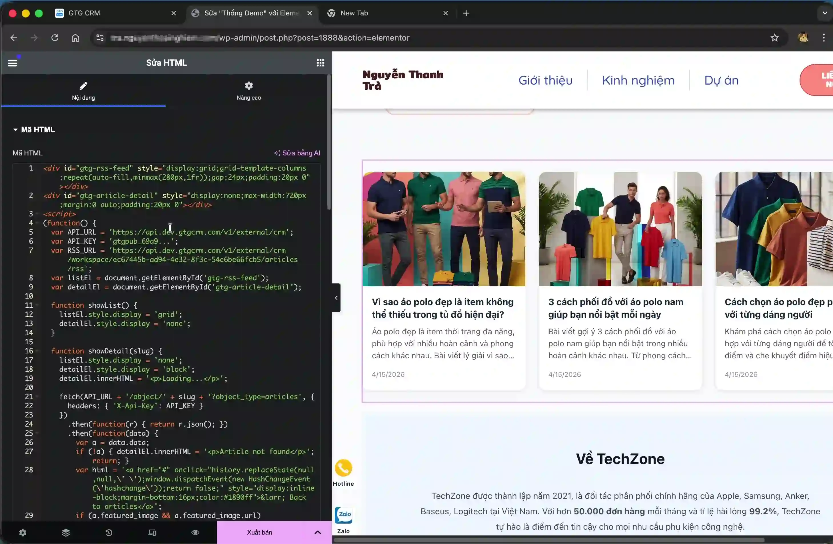 Tempelkan kode detail artikel.