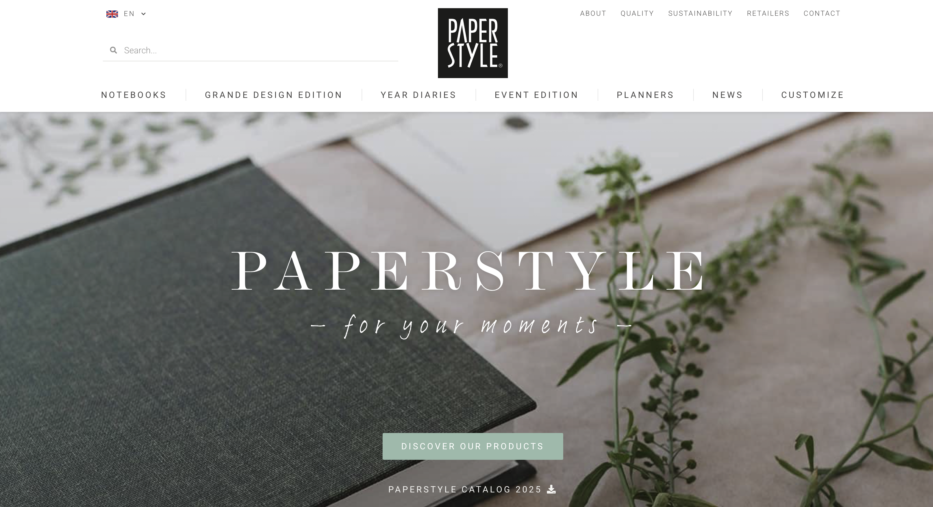 Exemple de page d'accueil pour des services ou des produits