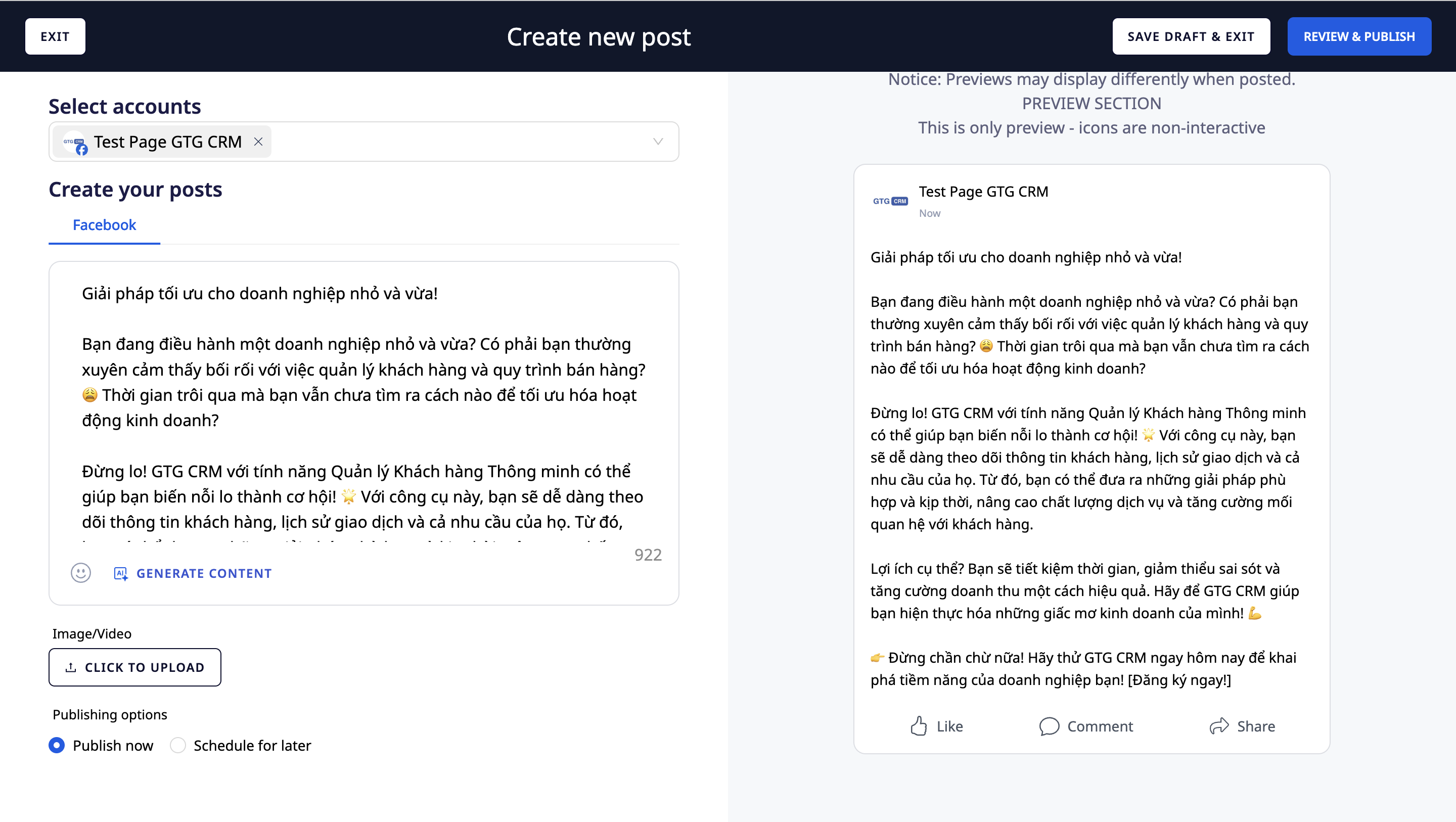 AI supports content creation