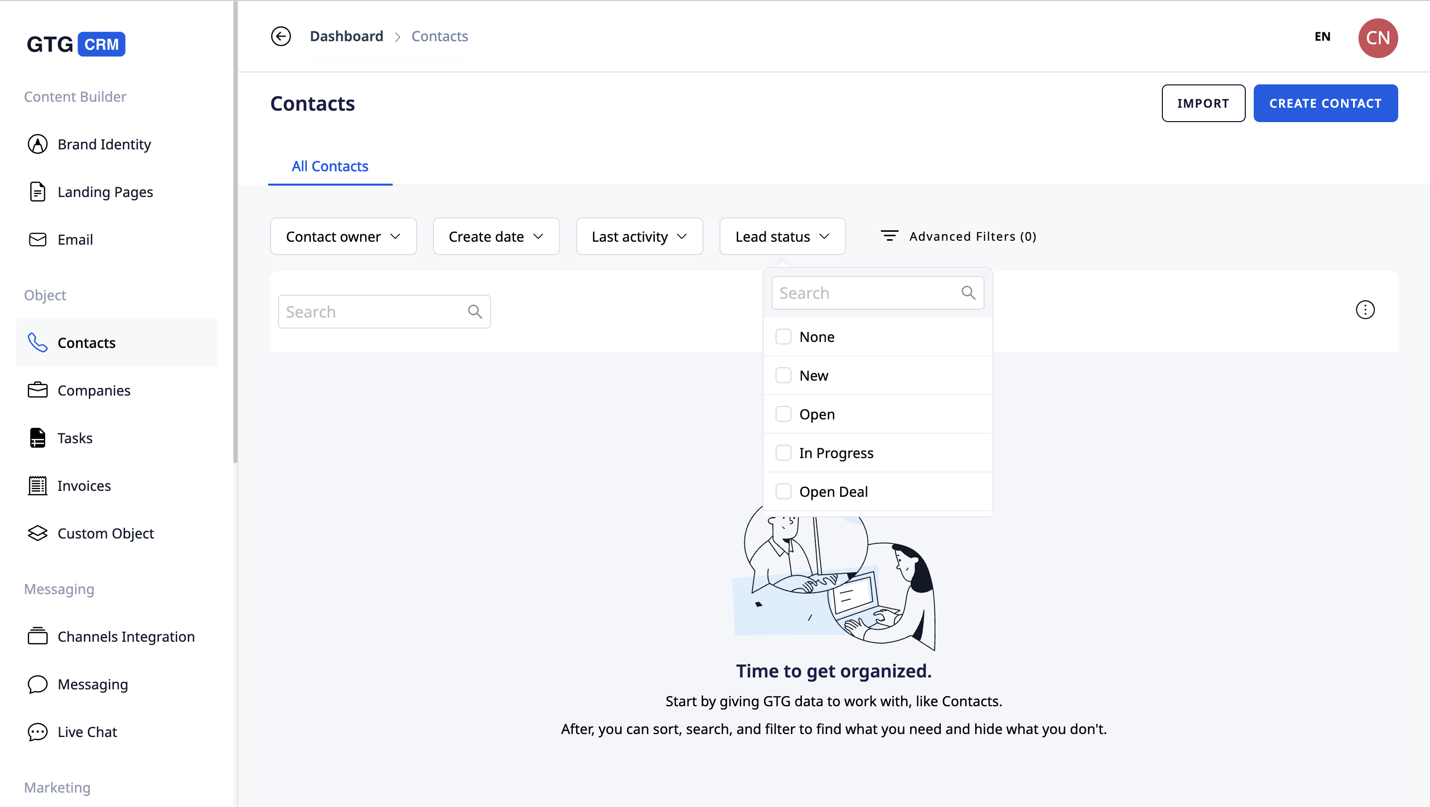 Classify customers by status
