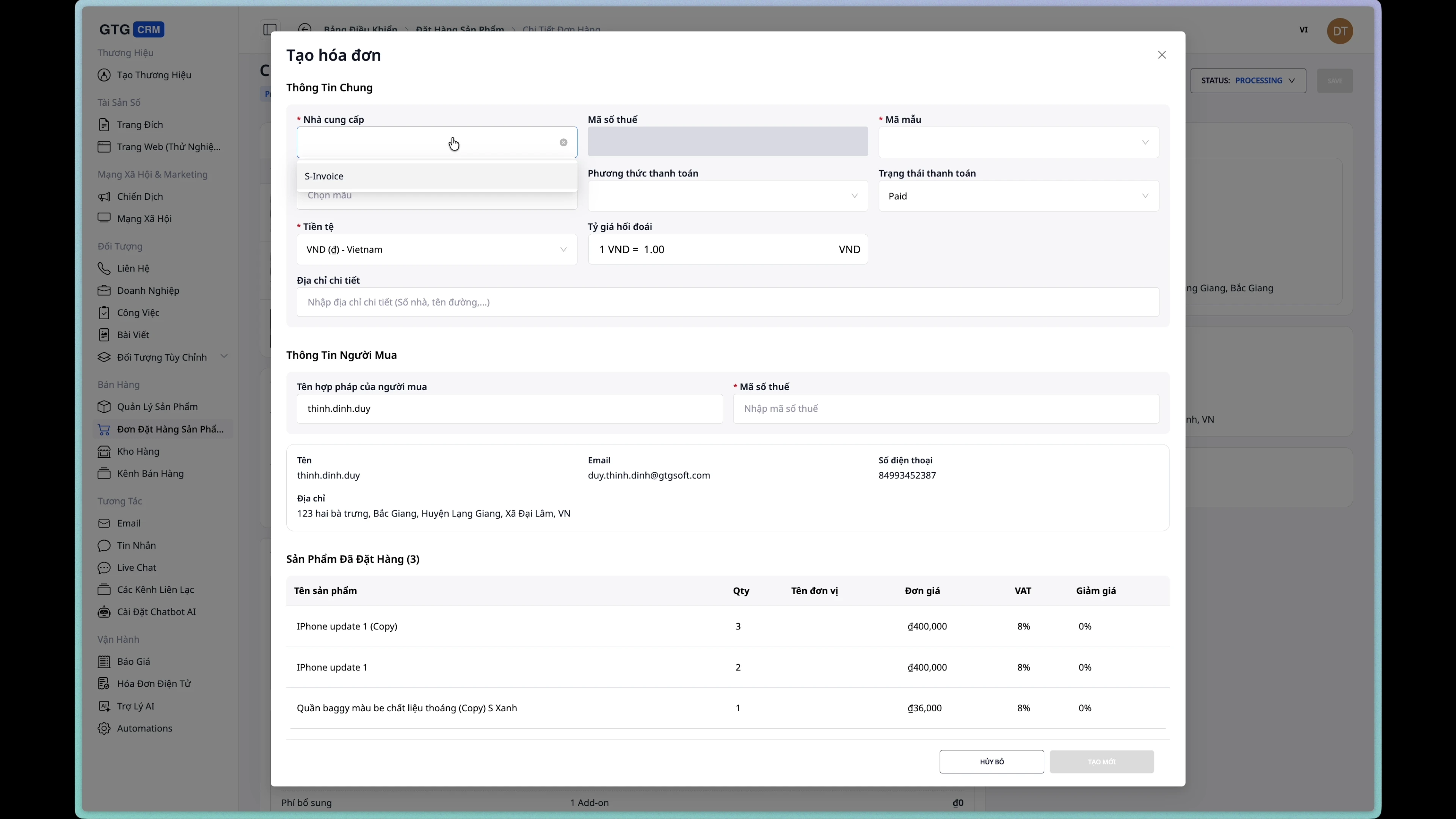 Select Invoice Provider