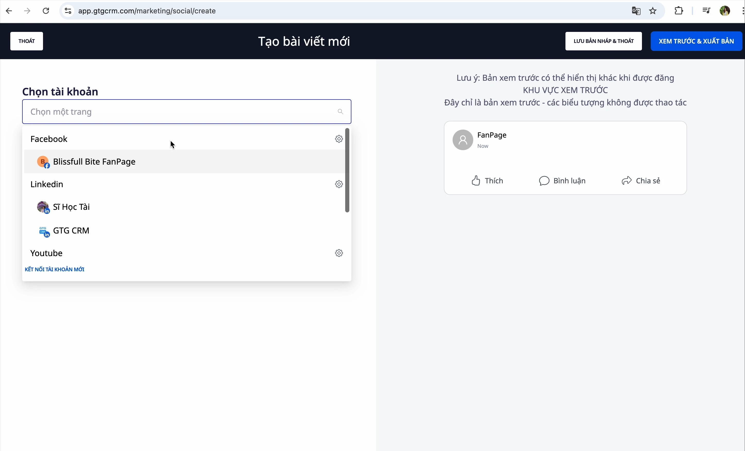 Create a LinkedIn post