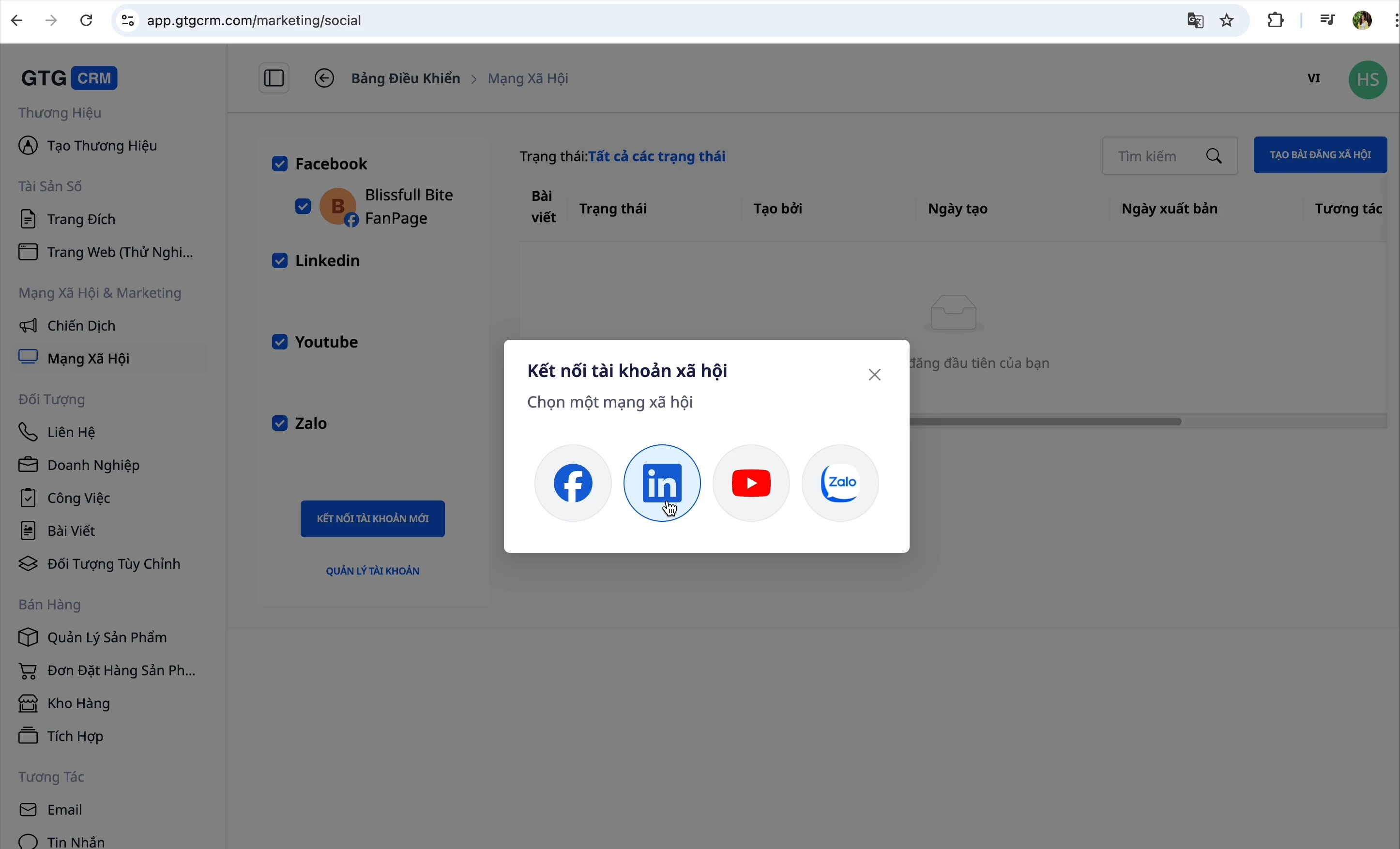 Connect with LinkedIn