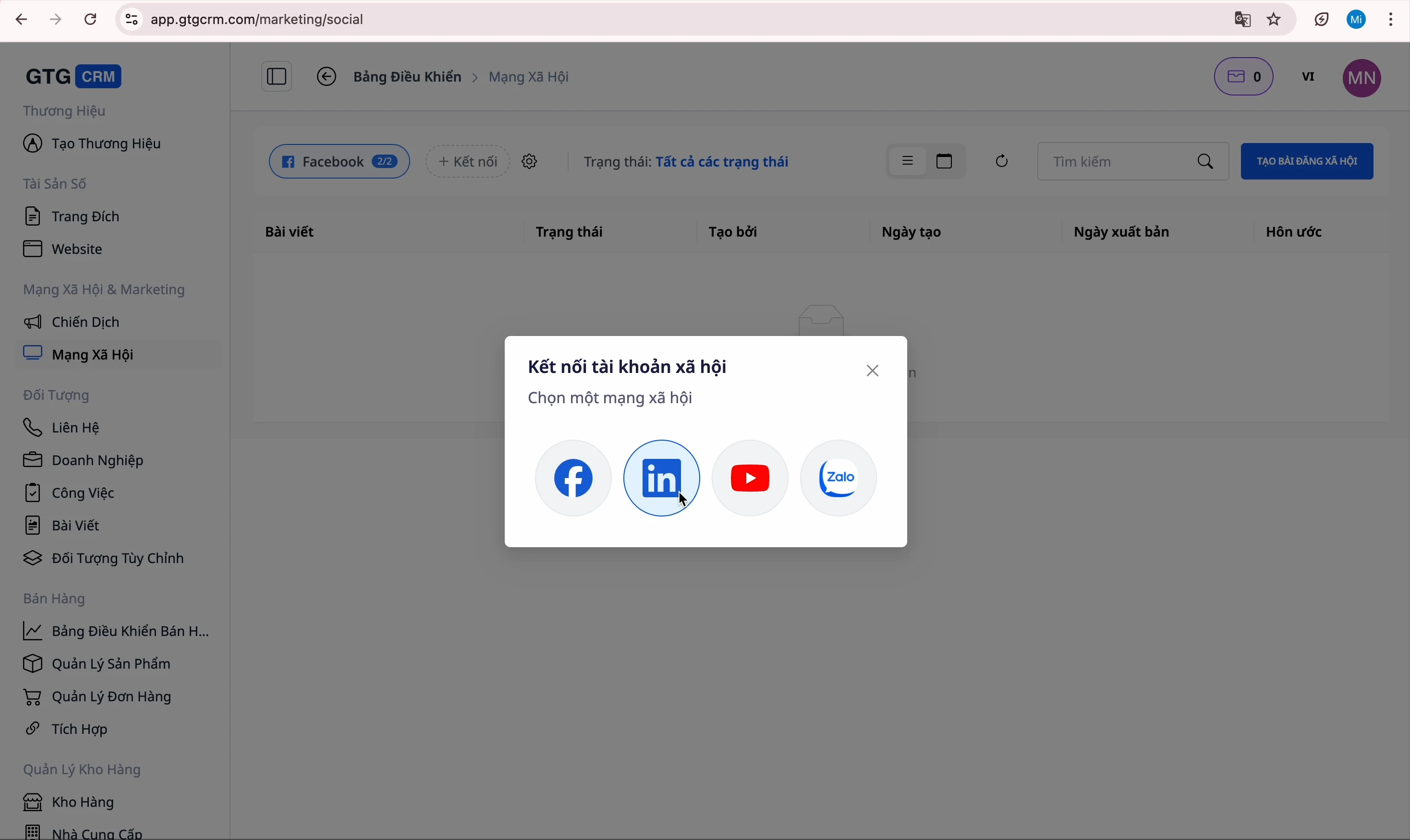 Connect with LinkedIn