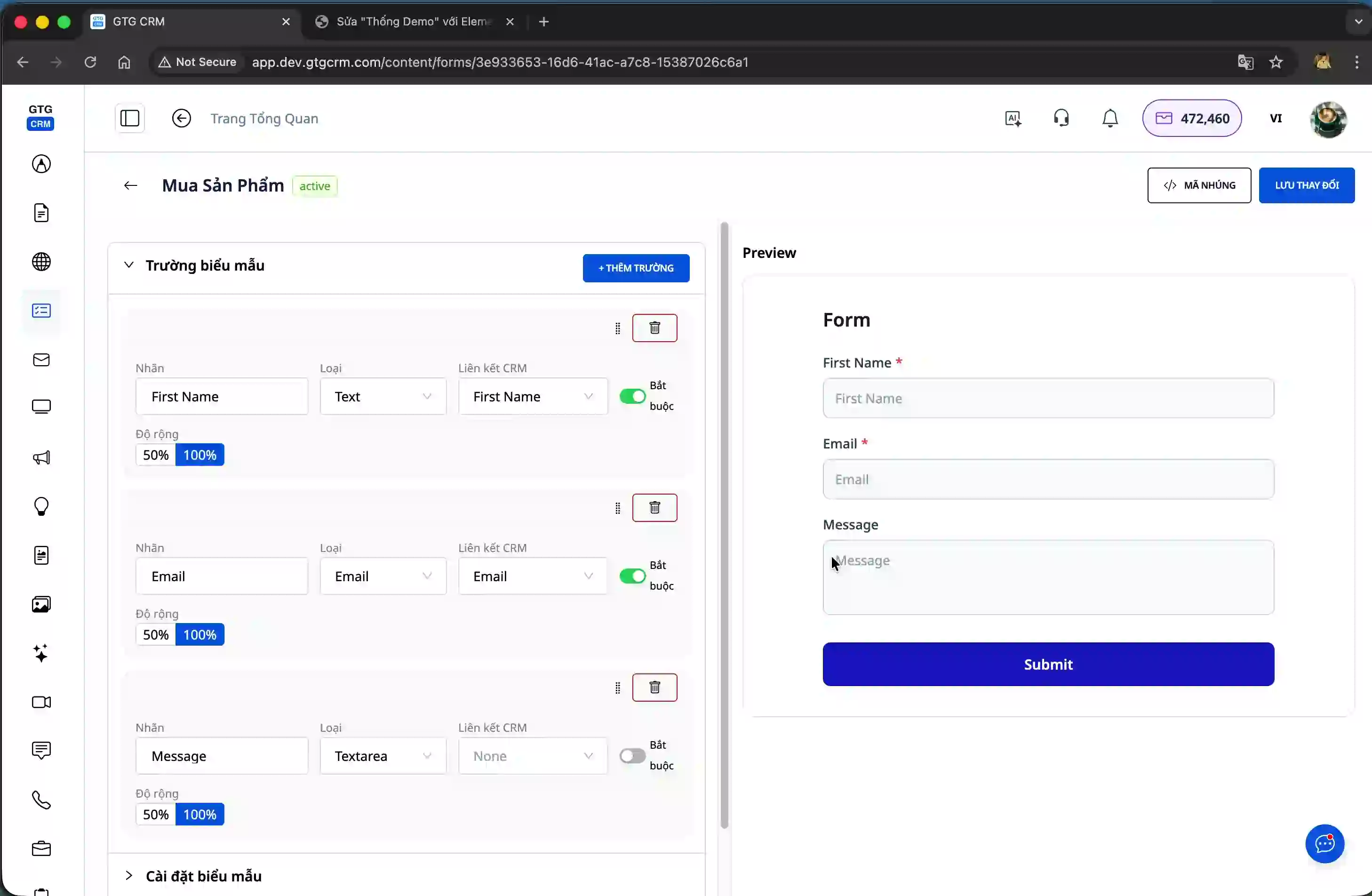 Templat formulir default