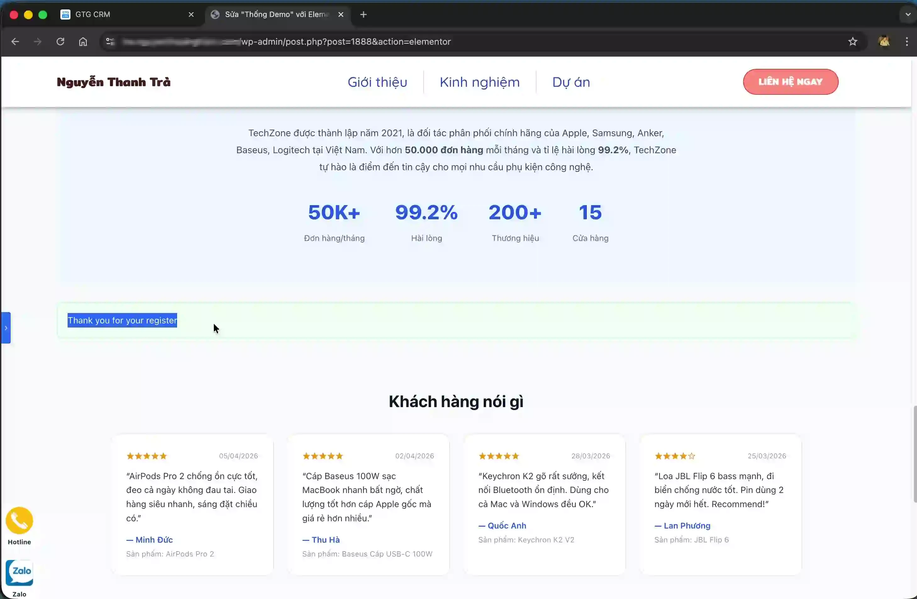 Pemberitahuan pendaftaran berhasil