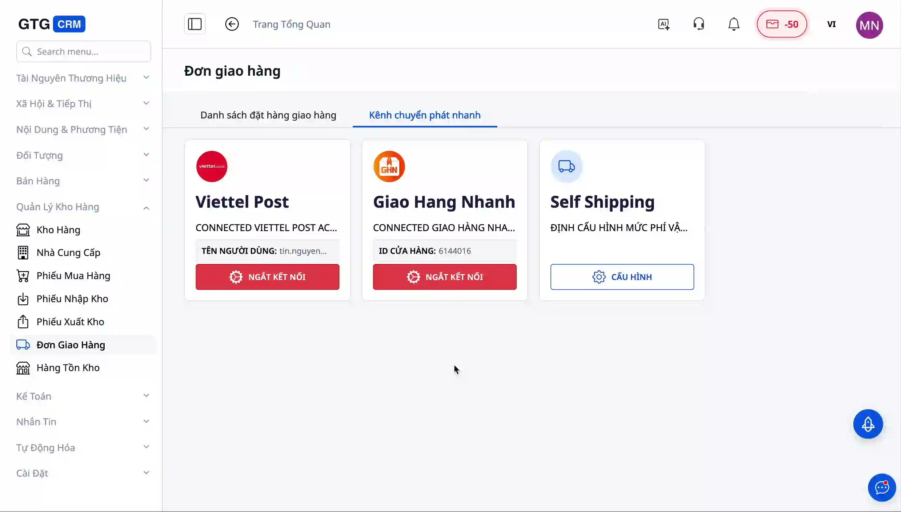 Comparez les frais de livraison lors de la création d'une commande.