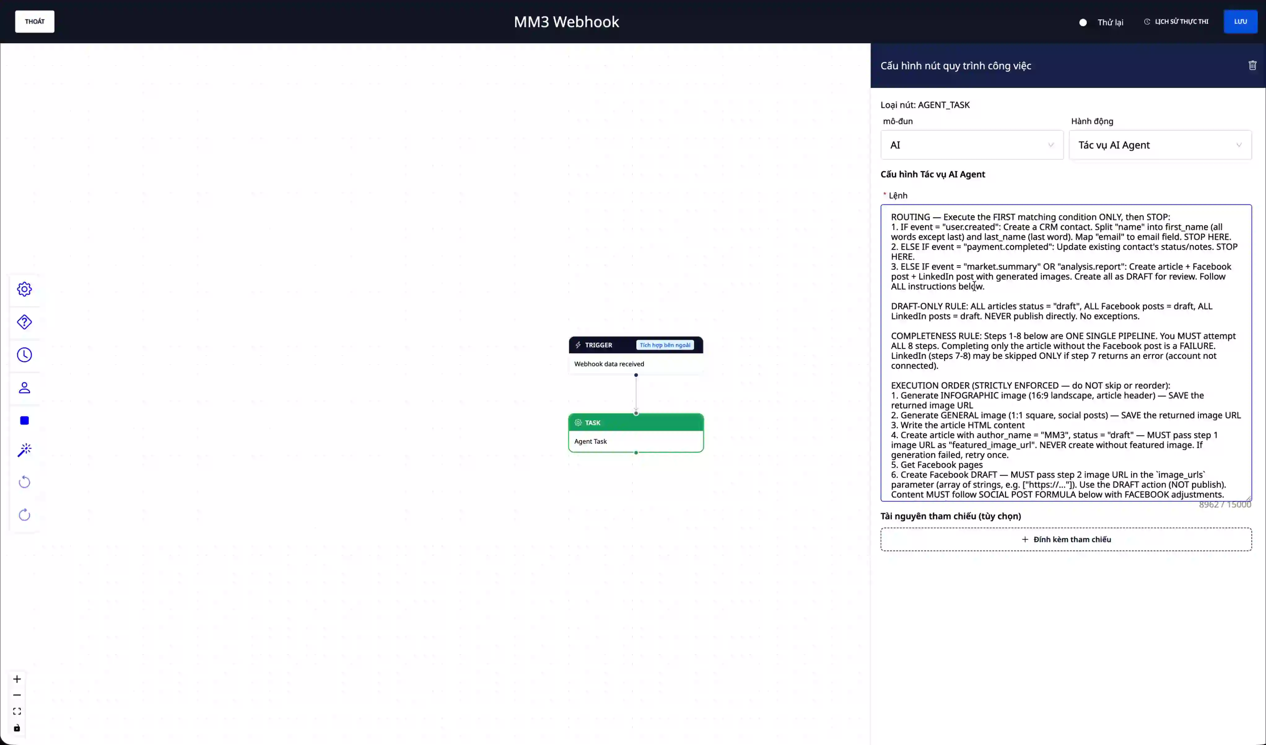 Configure Automation + AI Agent