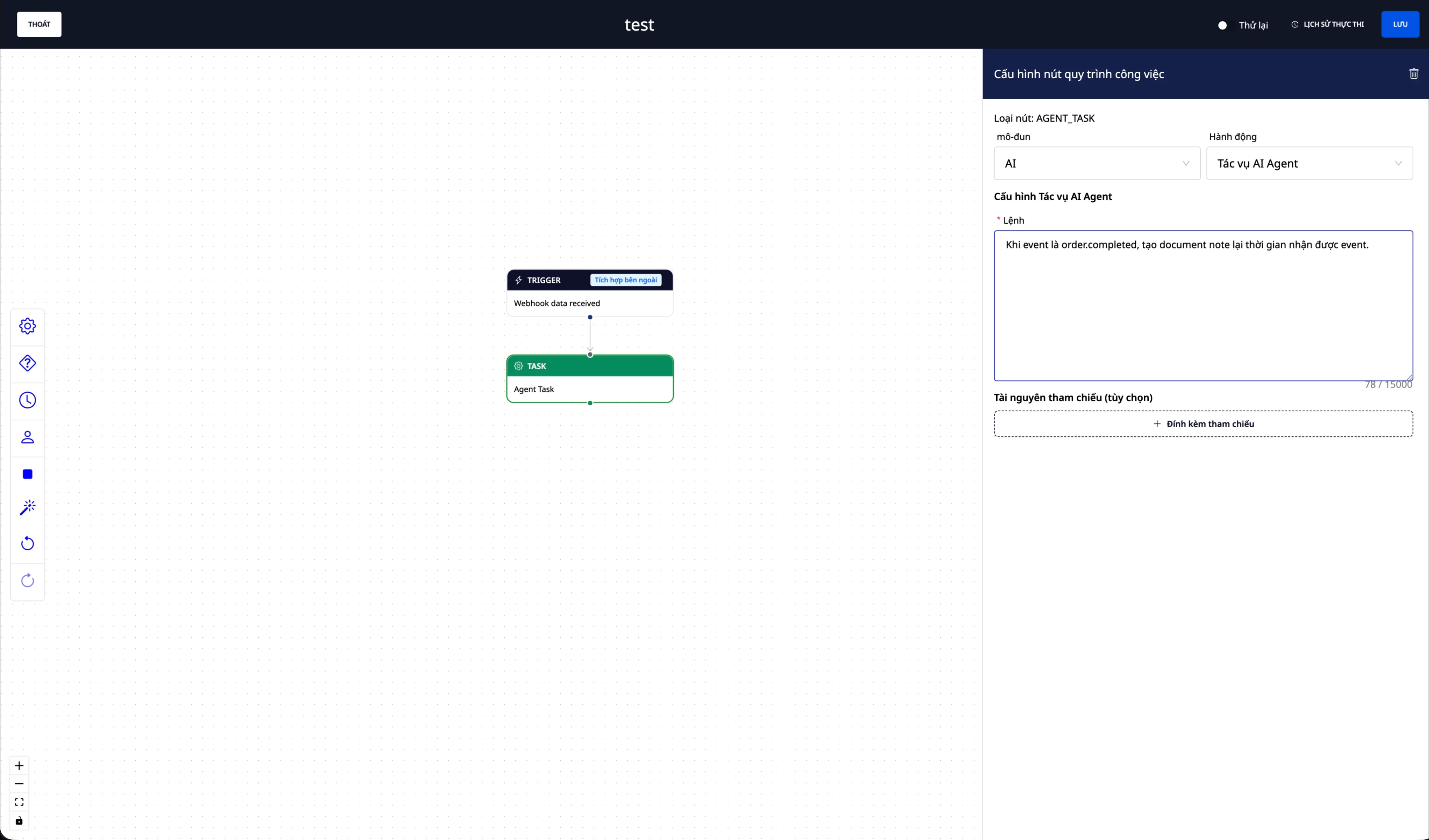Solicitar al agente de IA que gestione el evento.