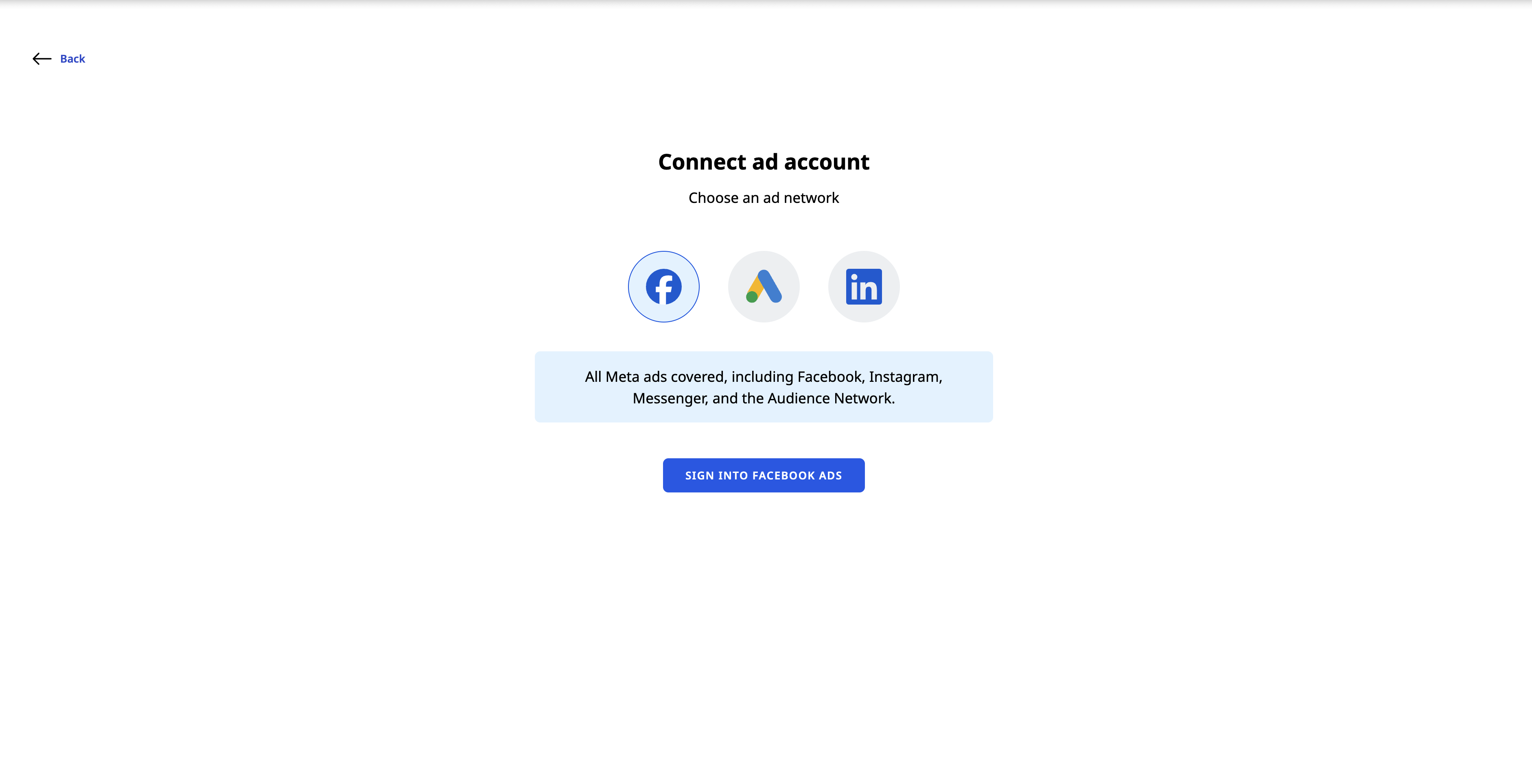 Connect advertising accounts advertise
