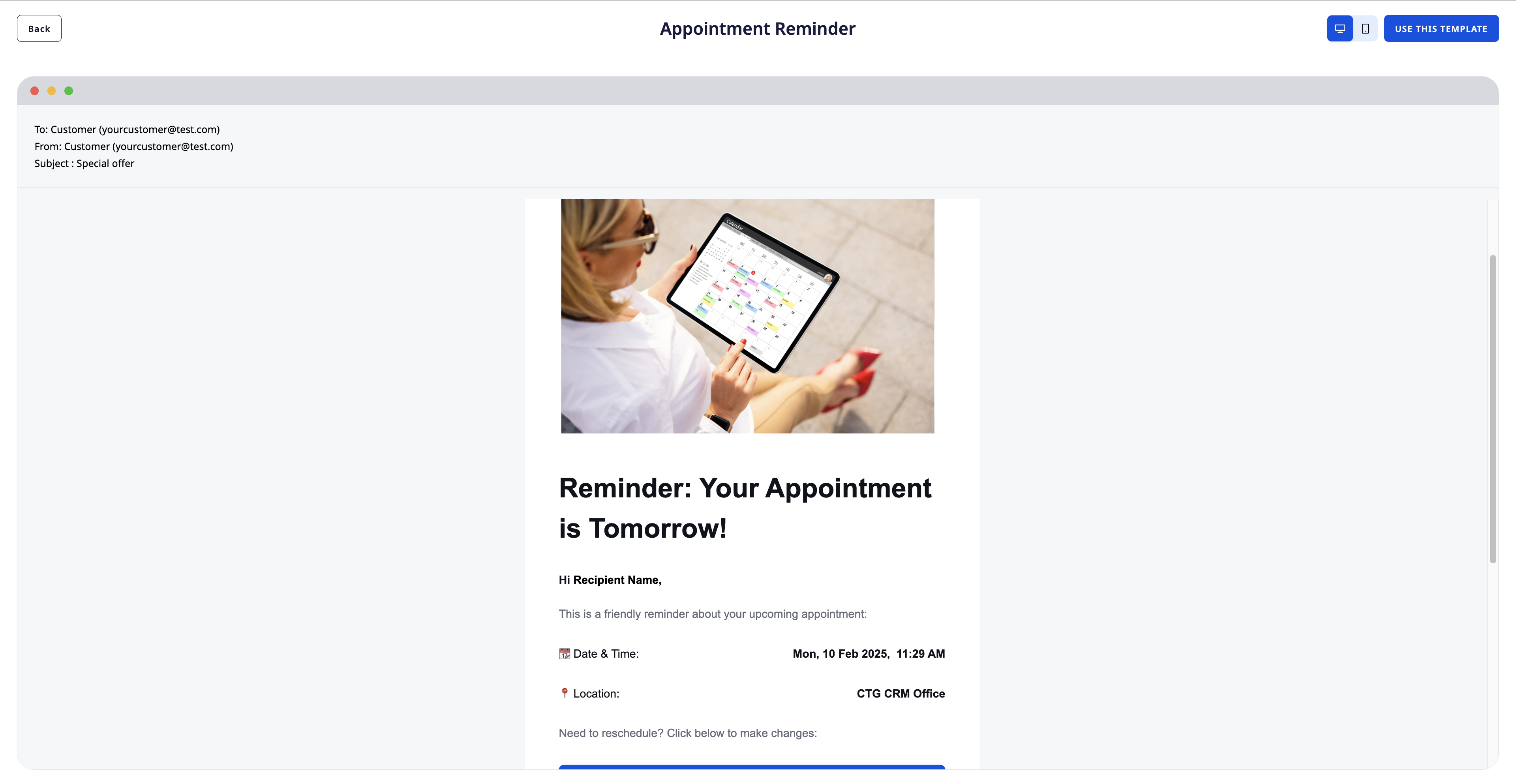 GTG CRM provides a variety of Landing Page templates to serve many fields