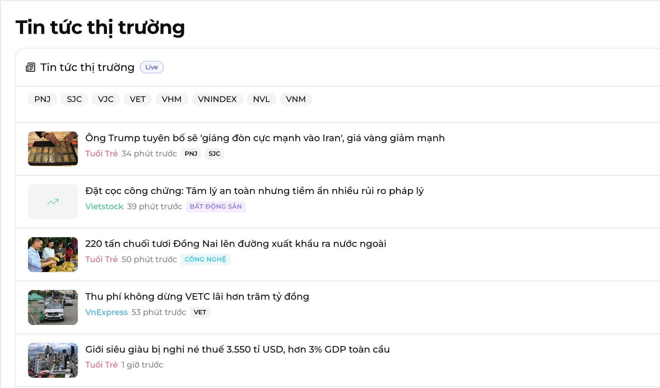 Tin Tức Đang Tác Động Đến Mã Bạn Quan Tâm